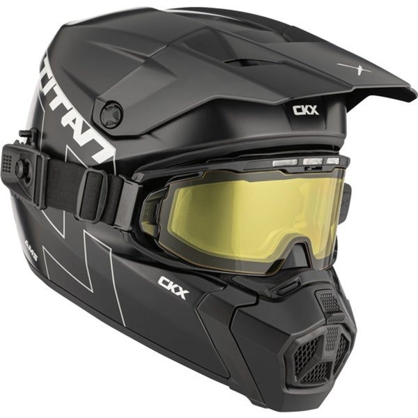 CKX Helmet Titan AMS Matt Black + Heated Goggles