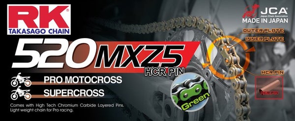 RK MM520MXZ5 Offroad Pro chain Green +CL (Connect.link) Non seal